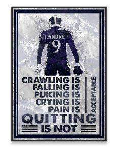 American Football Crawling Is Acceptable Custom Poster Custom Name Football WallArt