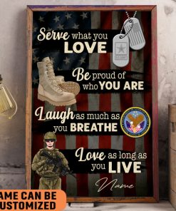 Personalized Veteran Poster Be Proud Of Who You Are Meaningful Gift For Female Soldiers